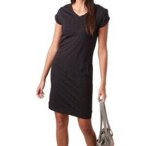 Pacific Trail Black V-Neck T-Shirt Dress